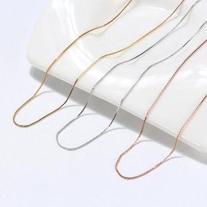 Italian 925 Sterling Silver Box Chain